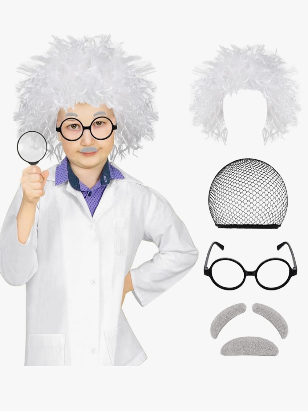 Mad Scientist Albert Einstein Costume Set
